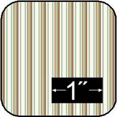 Dollhouse Miniature Cotton Fabric: Pagoda Stripe